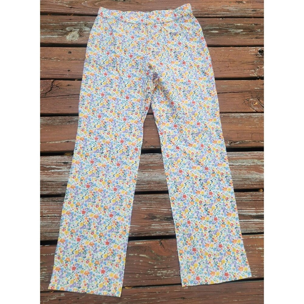 Becksondergaard Women's Sz. M Floral Organic Cotton Pull On Pants